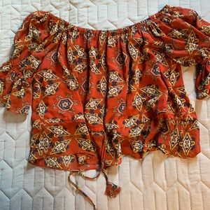 Off shoulder fancy shirt